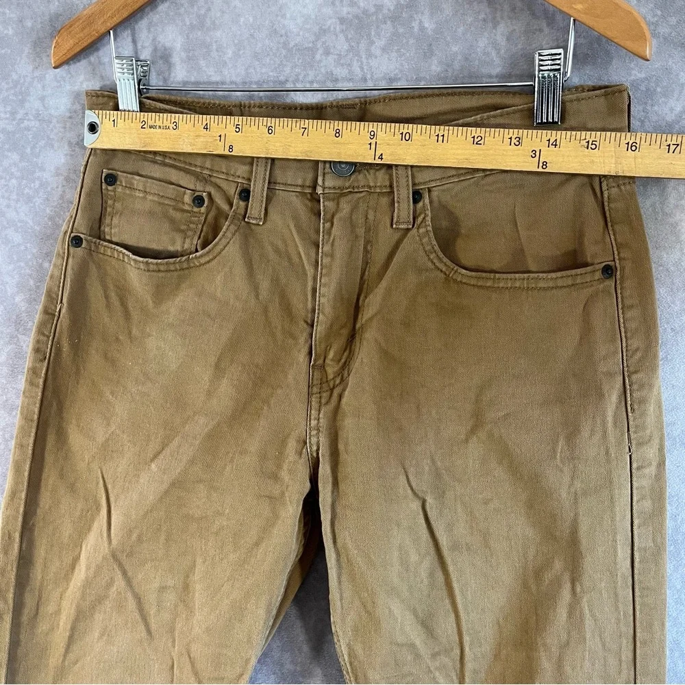 Levi's 502 Jeans Men‎ 31x30 Tab Beige Tapered Pants Stretch Cotton Casual Modern
